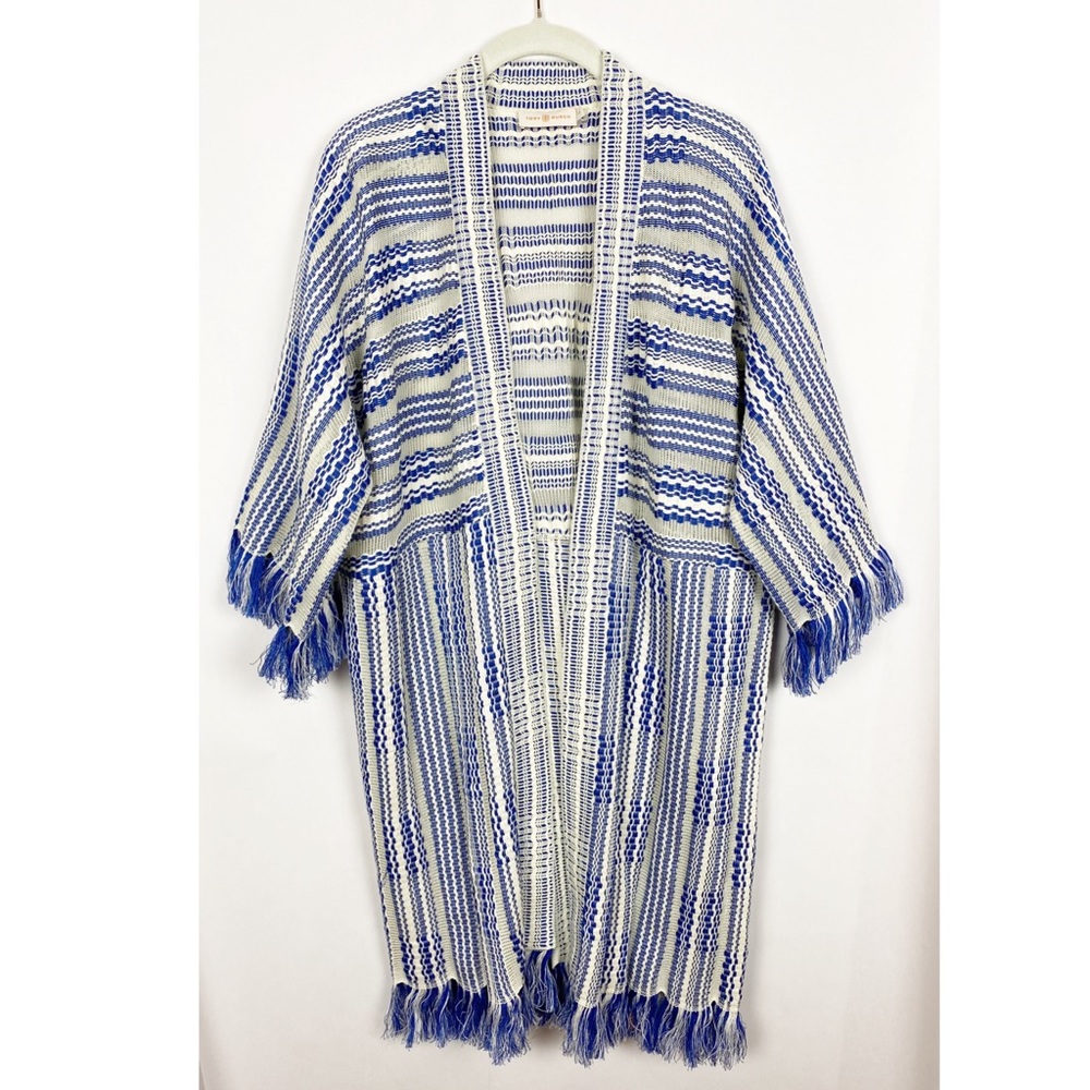 Tory Burch Open Front Fringe Cardigan - Picture 7 of 7